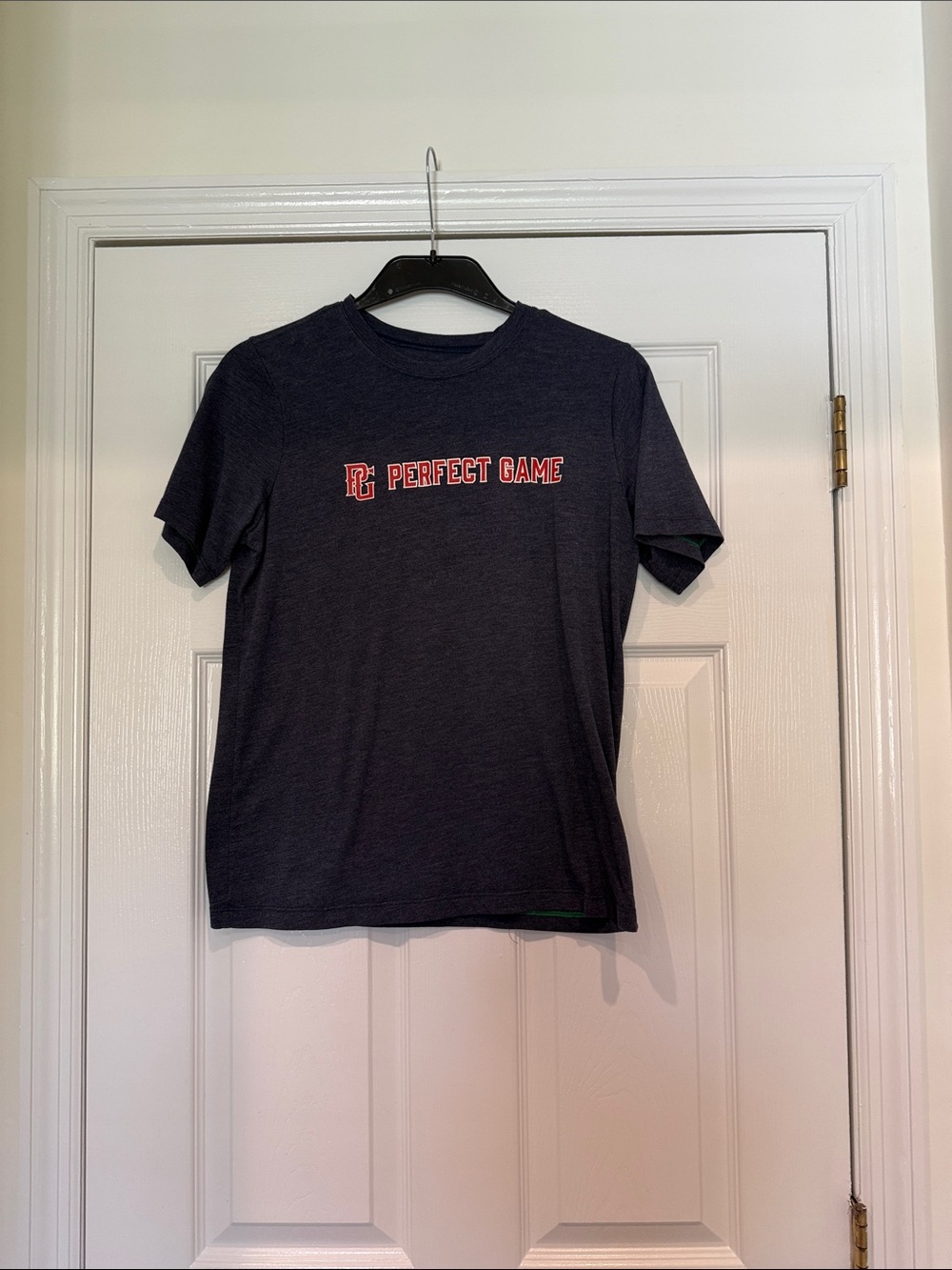 Perfect Game Heather Navy Logo Tee